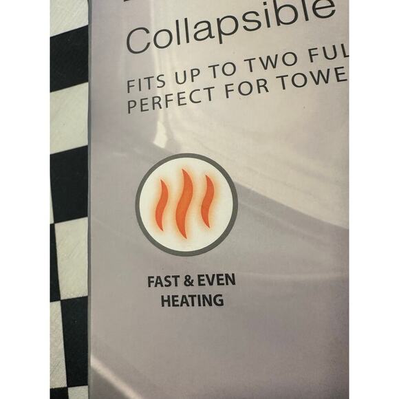 Brookstone Collapsible Towel Warmer with box. Never used - Picture 2 of 4